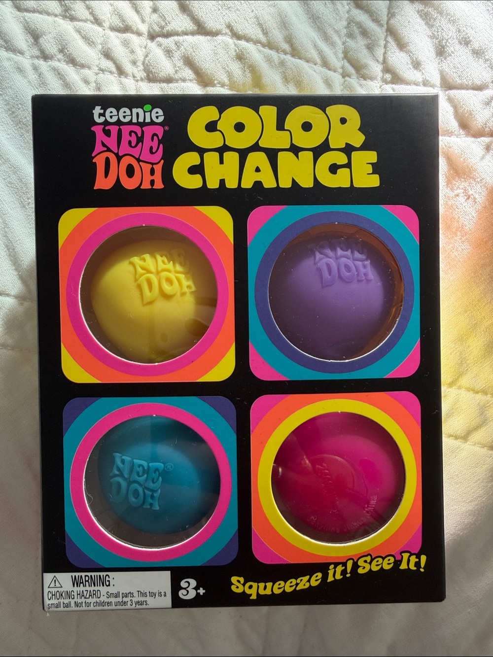 NeeDoh Color Change Set - Yellow, Purple, Teal, Pink